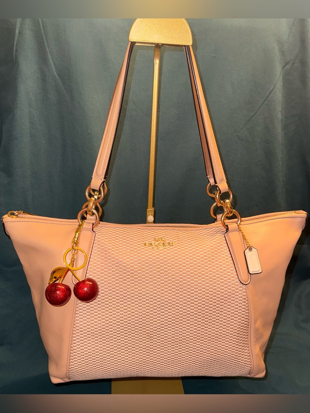 Coach Legacy Exploded Reps Jacquard Ava Tote with Gold Tone Hardware